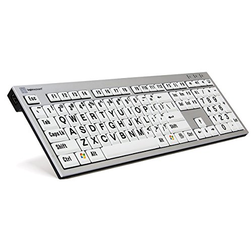 New Arrivals LogicKeyboard LargePrint Black on White - PC Slim Line Keyboard Compatible with Windows XP, Vista, 7-11 - Part: LKBU-LPRNTBW-AJPU-US Up To 60% OFF LogicKeyboard LargePrint Black on White - PC Slim Line Keyboard Compatible with Windows XP, Vista, 7-11 - Part: LKBU-LPRNTBW-AJPU-US