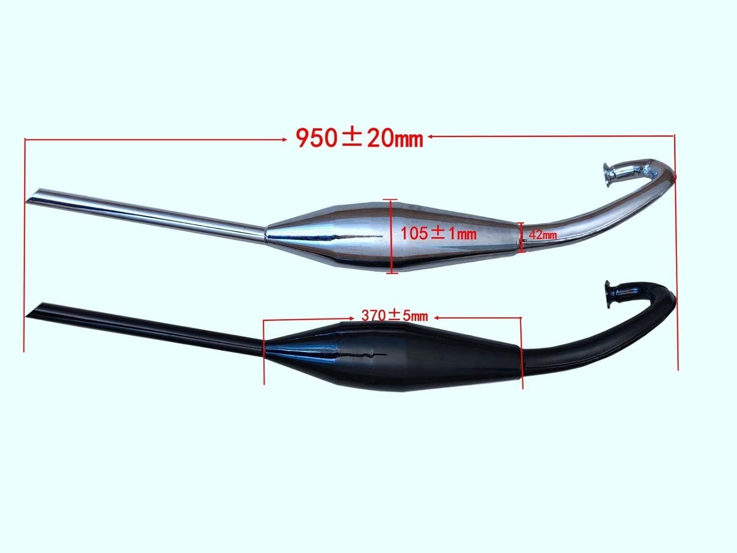 CDHPOWER CDH88 Muffler Exhaust Expansion Chamber Muffler- Gas Motorized Bicycle … (Chromed)