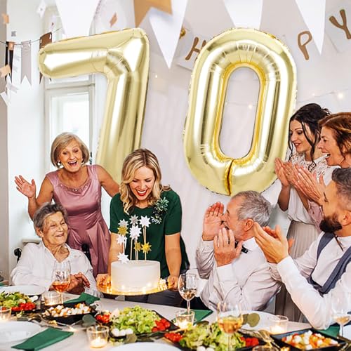 Image of Champagne Gold Number 56 65 Balloon for First Birthday Decorations, 40 inch Huge Light Gold 56th 65th Birthday Balloons Foil 56 Balloon Birthday Party Decor, Anniversary, Party Favors, Supplies