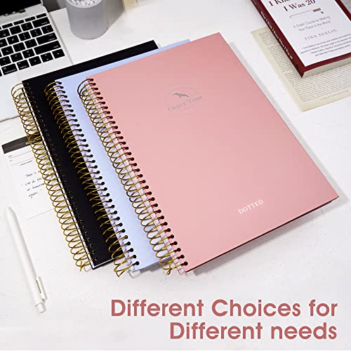 Flying Eagle Spiral Dot Grid Notebook Journal 8.5 X 11 Large Dotted Paper Notebook 210 Pages Hardcover Spiral Notebook For Men Women, Pink #TOP1