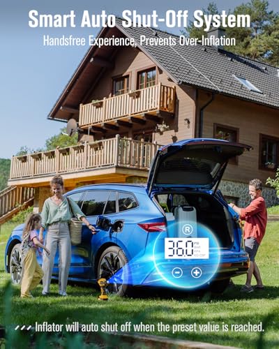 image for Avid Power Tire Inflator Portable Air Compressor, 20V Cordless Car Tir