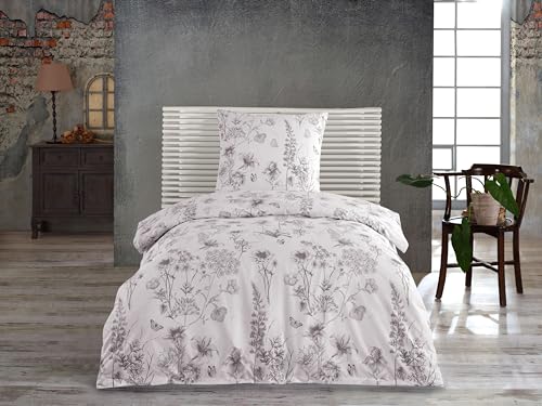 Class Home Collection Bettwäsche 135x200 Baumwolle – Ganzjahres Bettwäsche-Sets, weich & atmungsaktiv, Bettbezug und Kissenbezug 80x80 cm mit Reißverschluss Myra Weiß Class Home Collection Bettwäsche 135x200 Baumwolle – Ganzjahres Bettwäsche-Sets, weich & atmungsaktiv, Bettbezug und Kissenbezug 80x80 cm mit Reißverschluss Myra Weiß