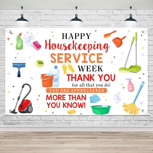 Lofaris Happy Housekeeping Week Banner Staff Appreciation Decorations