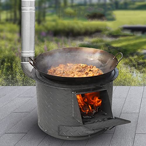 Poêle de cuisine intérieur extérieur durable avec four de chauffage intégré