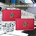 EmWoot 2PCS Morocco Flag Patch Embroidered Morale Patch Military Tactical Patches Hook and Loop