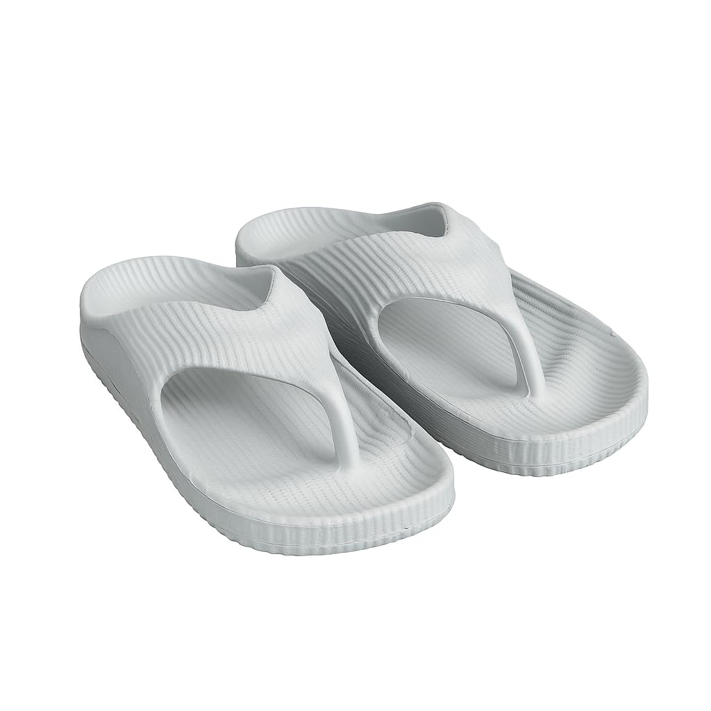 comfort plus EVA Flip-Flops for Men and Women, White, Lightweight Arch Support Slippers with Textured Footbed, Water-Resistant-picture-26