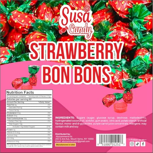 Susa Candy Strawberry Filled Bon Bons 1 Pound Bag miniatura 2
