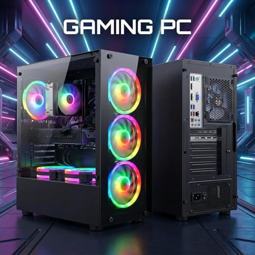 Image of STGAubron Gaming PC Desktop, Intel Core i7 up to 3.9GHz, GeForce GTX 1660 Super 6G, 32GB RAM, 1TB SSD, WiFi 6, BT 5.0, RGB Fan x 6, Windows 11 Home