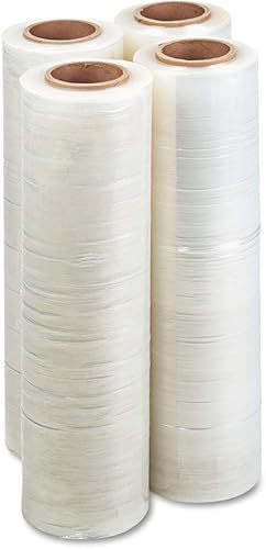 Miniatura 2 de Universal Película elástica para envolver a mano, 20 micrófonos (calibre 80), 18 pulgadas x 1500 pies, transparente, 4 rolloscaja