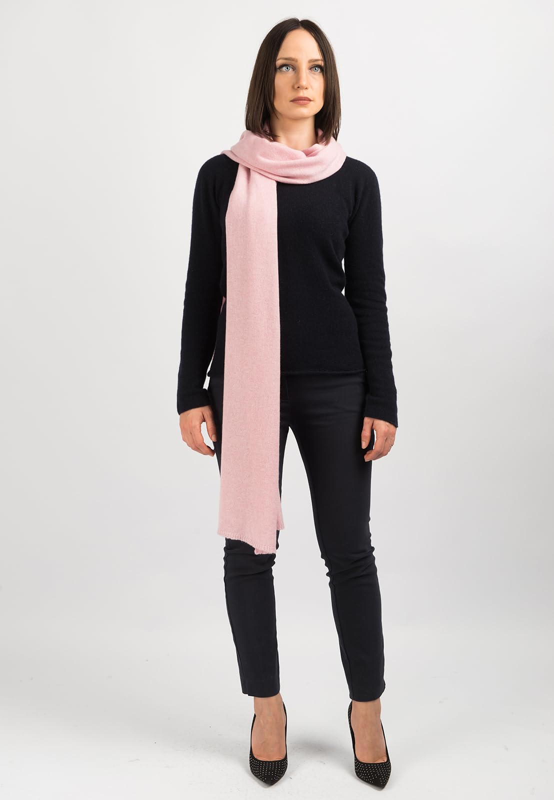 Dalle Piane Cashmere Damen Schal Breit 100% Kaschmir | Halstuch für Büro, Abend und Reisen, 200x35 cm, vier Jahreszeiten, Geschenk für Sie, Made in Italy