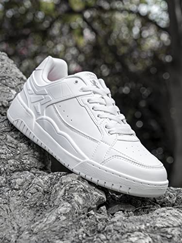 Image of Red Tape Women's Sneakers White Pu Round Lace-Up Lightweight Comfort