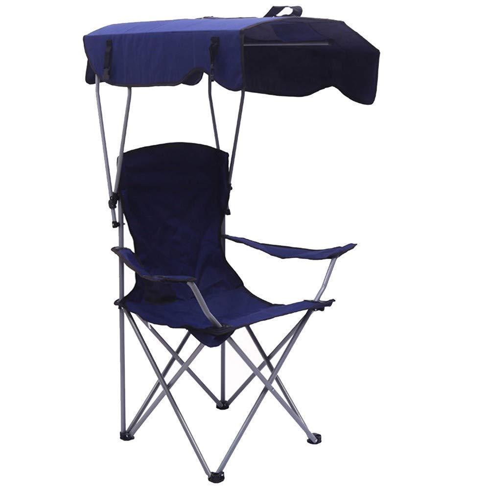 Chaise longue pliante légère et portable pour jardin coloris bleu