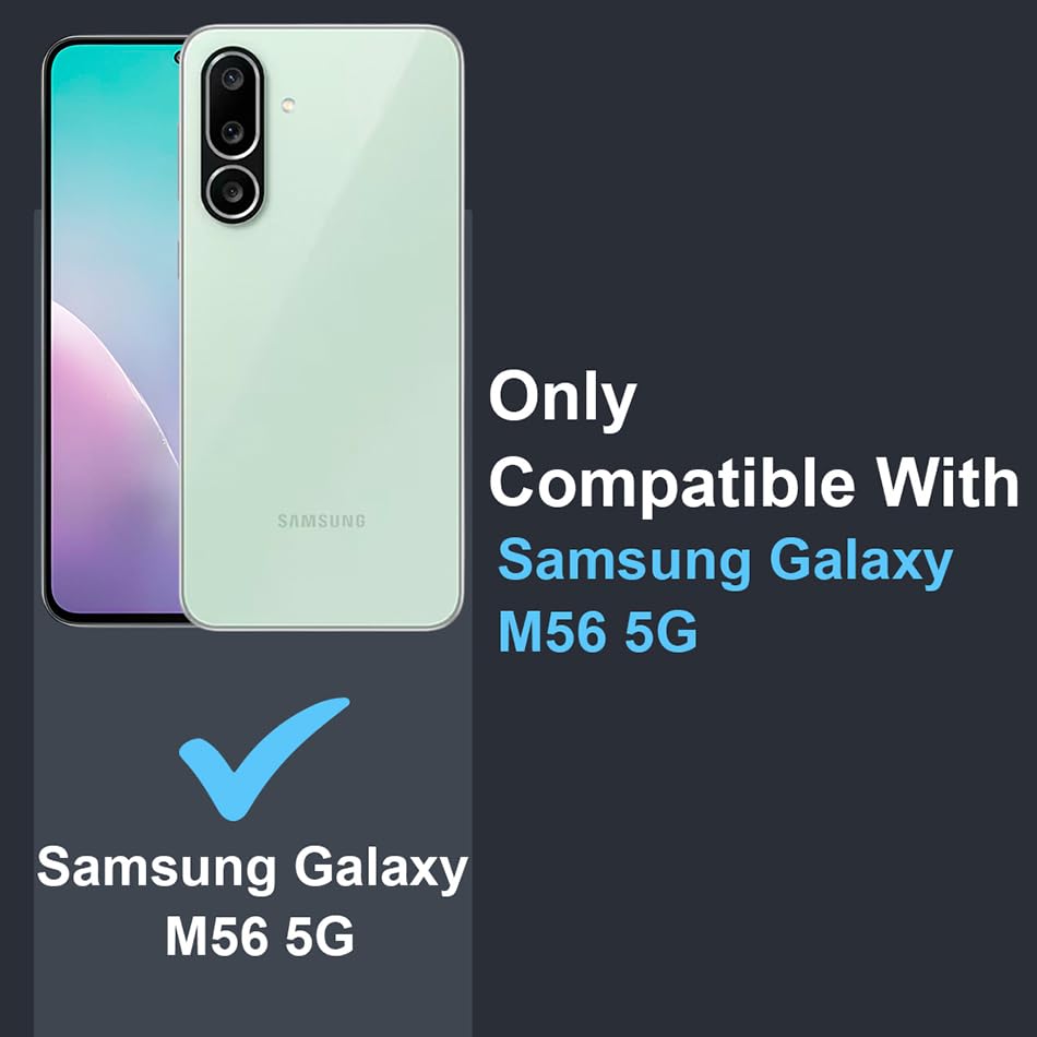 Image of Fashionury Crystal Clear Case for Samsung Galaxy M56 5G | Yellowing Resistance | Transparent TPU Silicone | Raised Camera Lips | Slim Transparent Cover