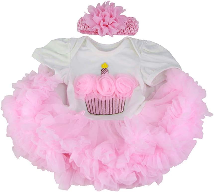 ZIYIUI Reborn Baby Dolls Clothes 22 inch Outfit Accessories 2pcs Set for 20-22 Inch Reborn Doll Newborn Girl White and Pink Skirt