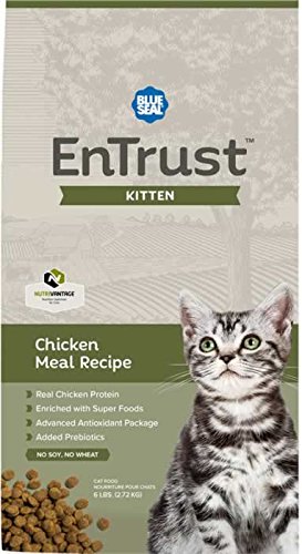 Blue SealENTRUST Kitten Food | Real Chicken | Enriched with Super Foods, Antioxidants and Probiotics, No Soy, No Wheat | 6 Pound Bag