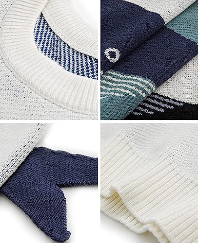 Aelfric Eden Mens Whale Print Pullover Sweaters Vintage Casual Knit Sweater Streetwear Oversized Tops3