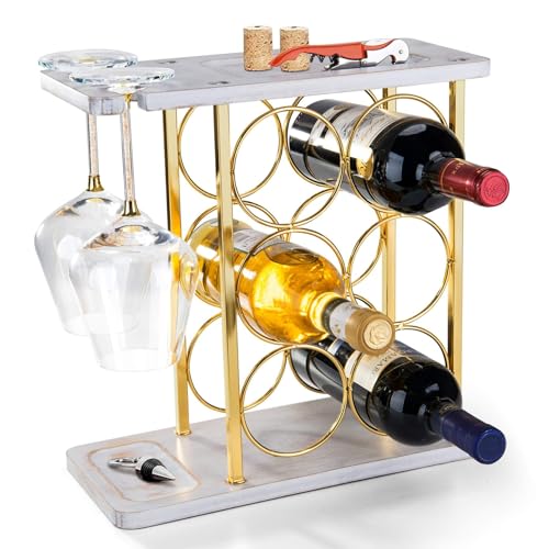 Marble and Gold Wine Rack