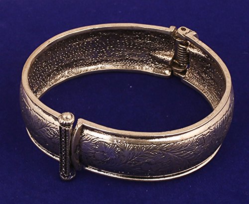 Image of Touchstone Indian bracelets for women mixed metal cuff crystal rhinestones bracelet handcrafted wrist enhancer free size designer in gold or oxidized white tone