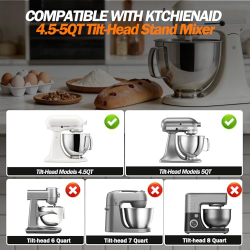 Tazón mezclador acero inoxidable para KitchenAid 4.5-5 QT miniatura 2