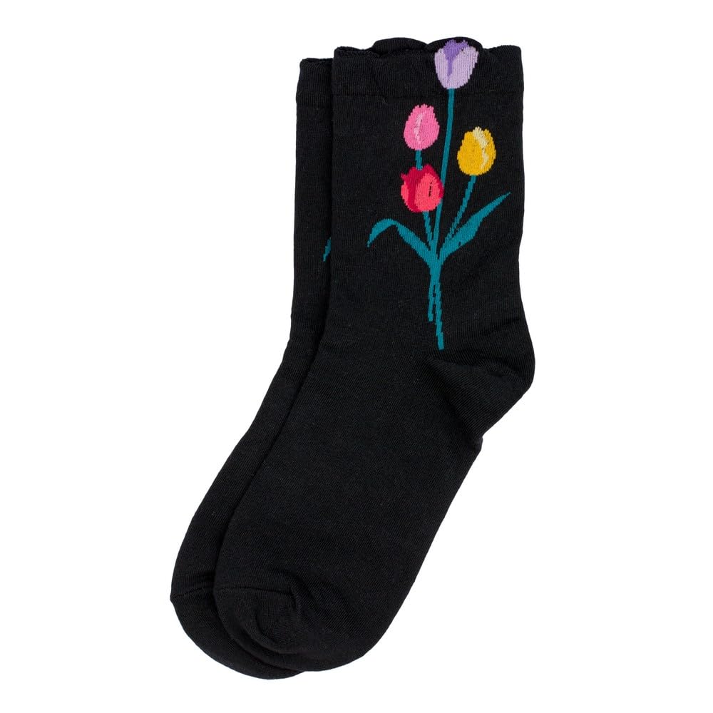 Joe Cool Women's Vibrant Multicolour Cotton Spandex Socks Tulip Bunch In