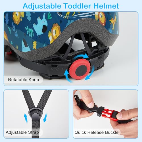 Image of Toddler Helmet, Baby Infant Kids Bike Helmet for Kids Age 1-3 /2-4 /3-5 /5-8 Adjustable Toddler Bike Helmets for Boys Girls for Scooter Skateboard Cycling