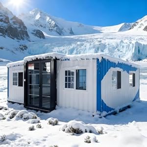 Prefab Tiny Houses to Live in for Adults 20ft Expandable Container Home with 2 Bedrooms,1 Bathroom and Kitchen Luxury Tiny Home for Sale Portable Modular House for Backyard Office or Vacation Cabin