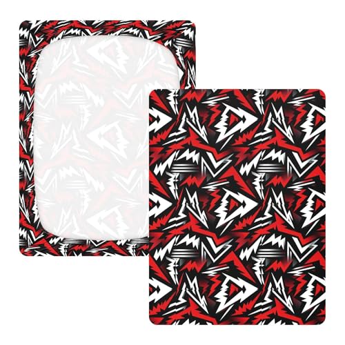 Drap de lit en coton doux extensible avec motif abstrait chic - 4