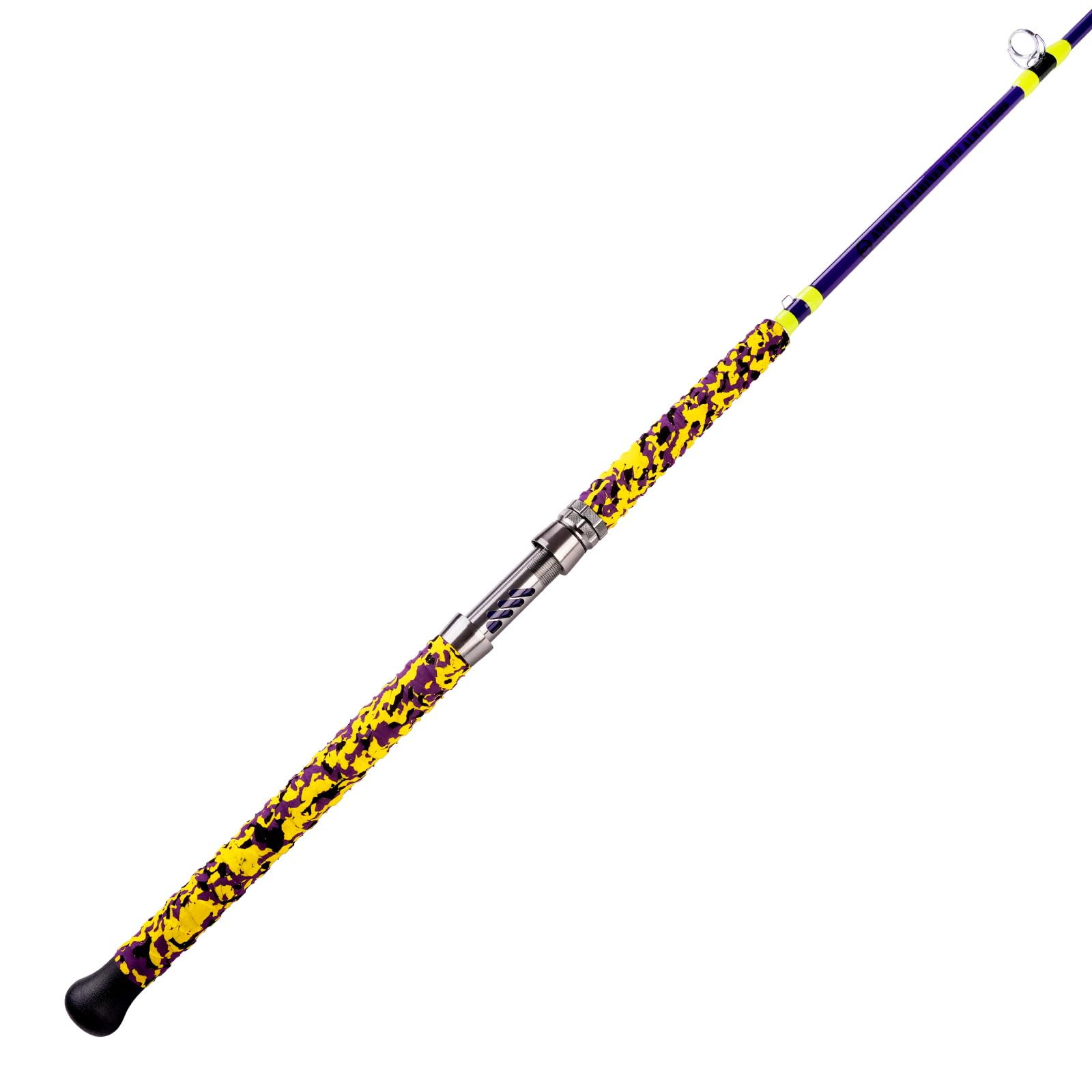 ANCIENT MARINER Catfish Fishing Rods, 7'6" One-Piece Glow with Black Light Ancient Mariner Albatross Catfishing Casting Rod, Medium Heavy