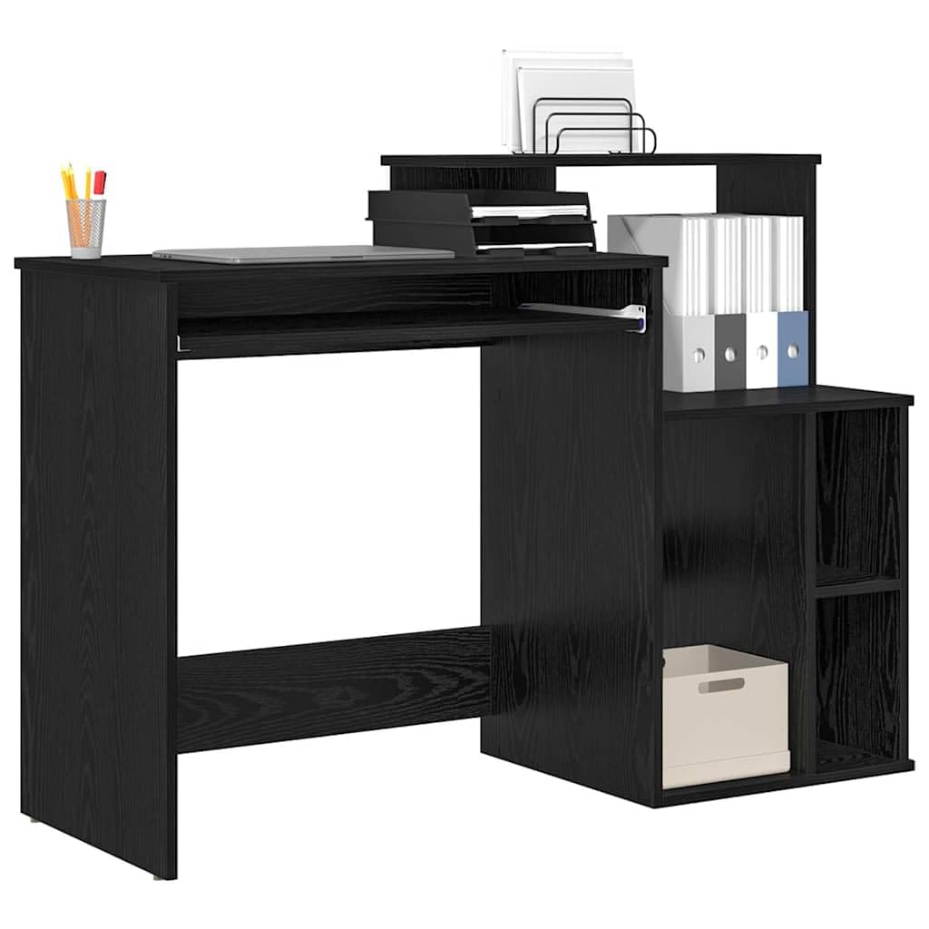 Generisch Schreibtisch Schwarz Eichen-Optik 120,5 x 44 x 88,5 cm,Möbel,Büromöbel,Schreibtische-869475