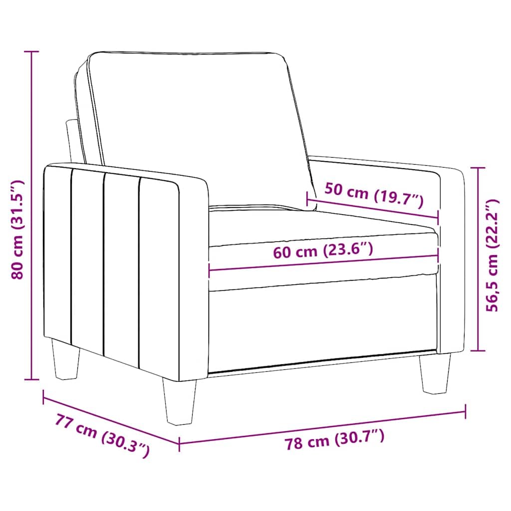 vidaXL Sillón, Silla con Reposabrazos Respaldo, Sofá Sillón de Descanso Relax, Asiento Tapizado de Televisión para Salón, Tela Negro