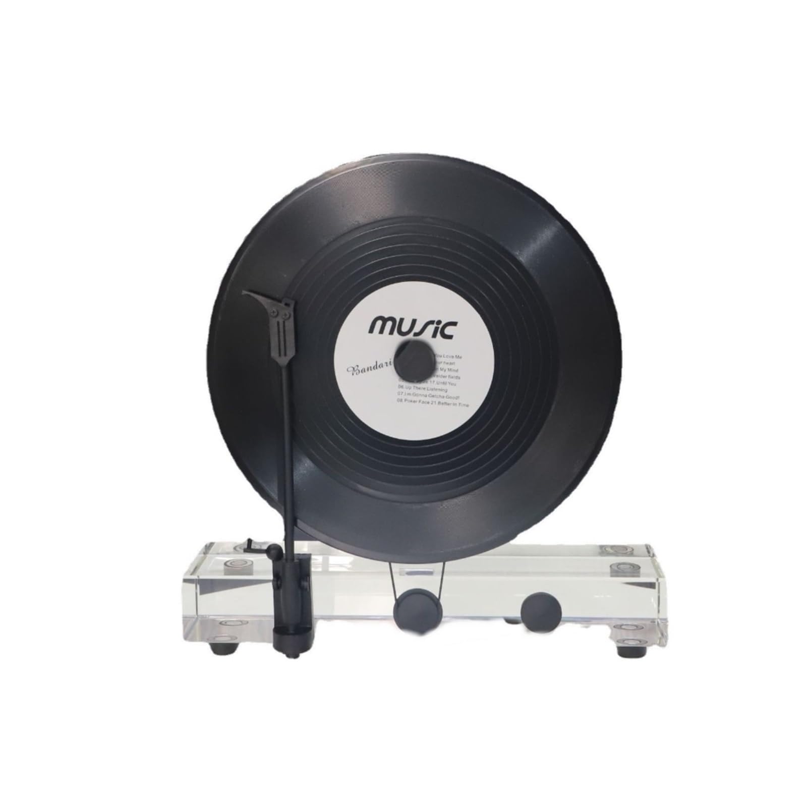 Zeny896v One Color Sculptures Realistic Standing Record Player Ornament For Bedroom Decor