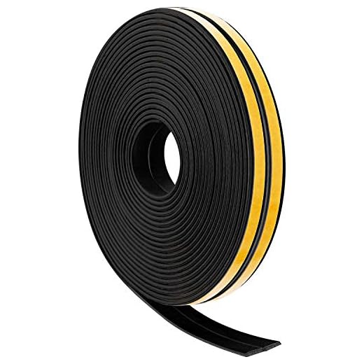 12 m Dichtung Streifen Schaum Band Dichtung Streifen Tür Fenster Luftzug Ausschluss EPDM Band Selbstklebende Dichtung Streifen für Schallschutz gegen Wind Geräusche (Schwarz)