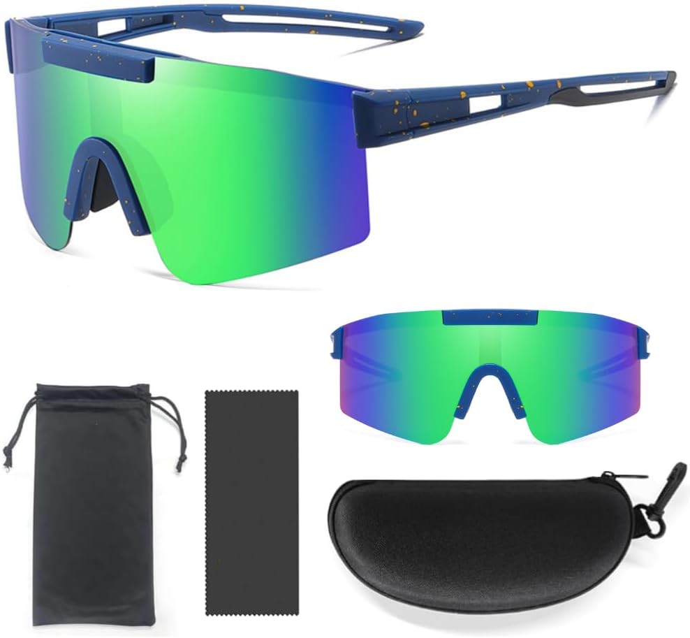 JanYooSports Sunglasses UV400 for Men Women Bicycle Sunglasses Polarized Mountaineering Glasses Outdoor Driving Golf Running Fishing Baseball Cycling UV Protection Glasses