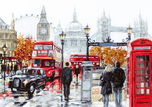 Luca-S DIY Cross Stitch Kit - London, B2376, Counted Cross Stitch kit for Adults Embroidery and Needlecraft Kit