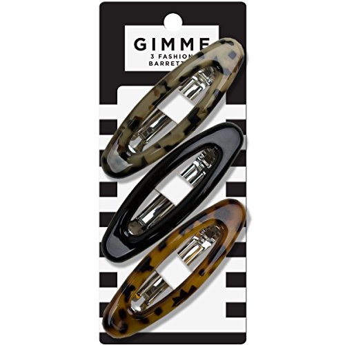 GIMME Tortoise Shell Oval Barrettes 3pc