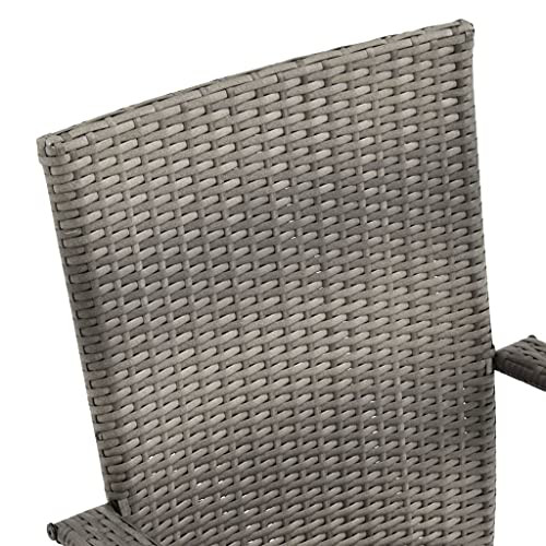 Chaises d'extérieur en polyrotin empilables et durables pour terrasse