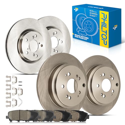 PHILTOP Front and Rear Brake Kit For Honda Odyssey 2011-2014,