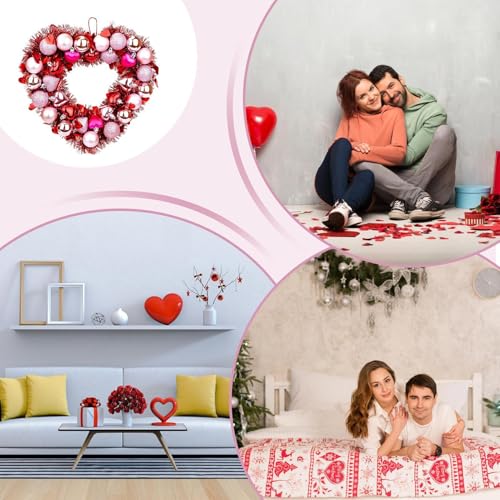 Couronne de mariage avec lumières pour décoration murale de Saint-Valentin - 6