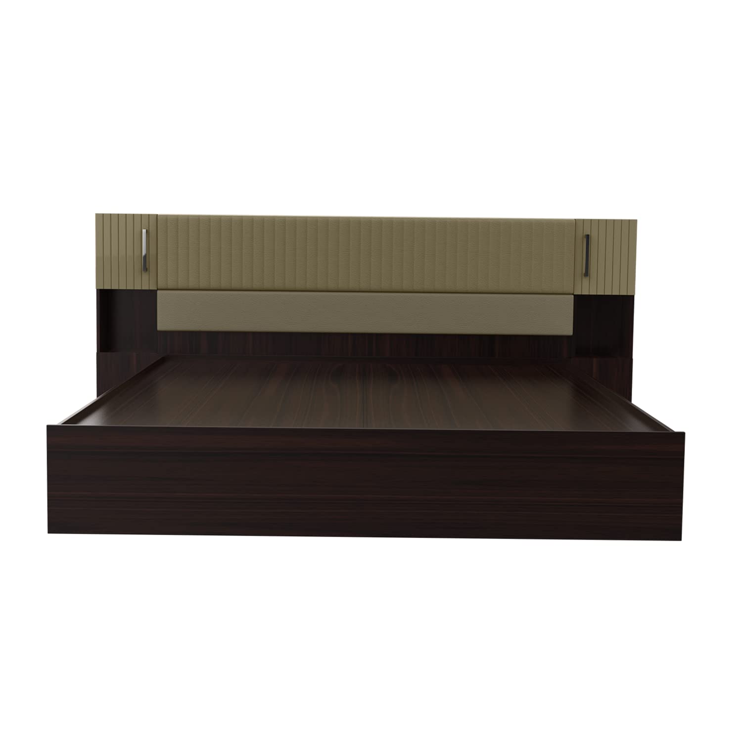 GODREJ INTERIO Marcel Morf Queen Size Engineered Wood Bed (1-Year Warranty, Grey)