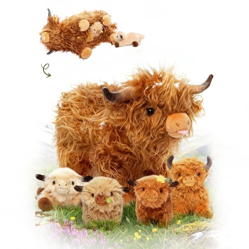 OUOZZZ Highland Cow Stuffed Animal – 14.5' Large...