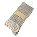 ABC(TM) Women Crochet Lace Trim Cotton Knit Footed Leg Boot Knee High Stocking (Beige)