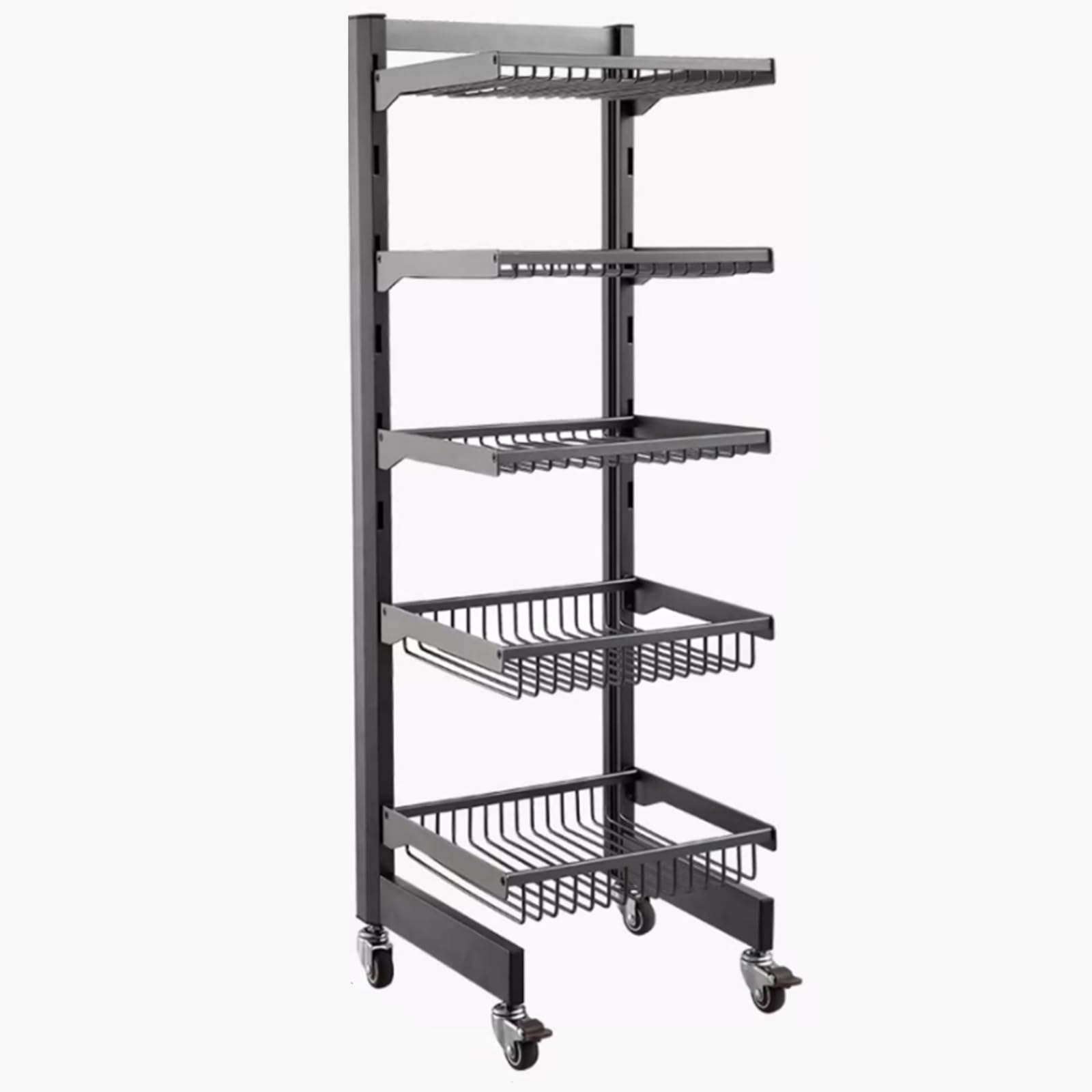 Carrito organizador de ollas y sartenes, estante de almacenamiento ajustable para ahorrar espacio en la cocina