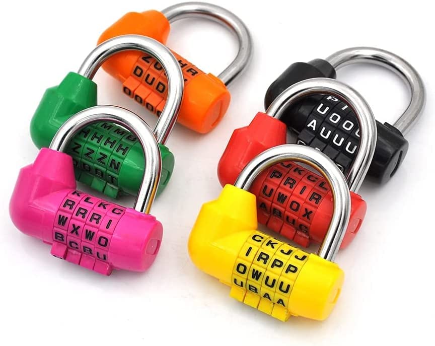 Lucchetti a combinazione， Lucchetti per valigie Combinazione di 4 cifre con codice di viaggio, diario, password, bagaglio(Yellow,Yellow)