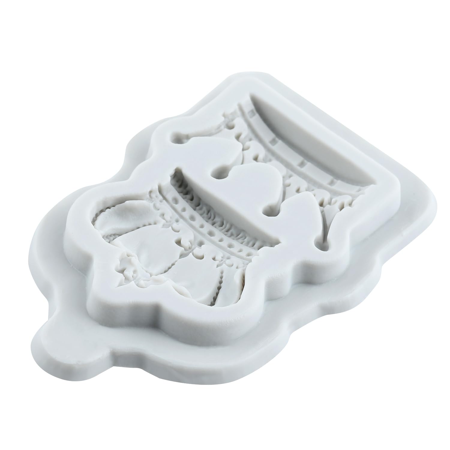 MYPRACS Set di 4 stampi in silicone per cornici portafoto, in stile barocco, per cupcake, decorazioni per torte, cioccolato, caramelle, argilla polimerica, pasta di gomma, set da 4