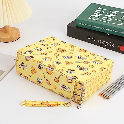 Image of 216 Slots Pencil Case Organizer w /Removal Handle Strap