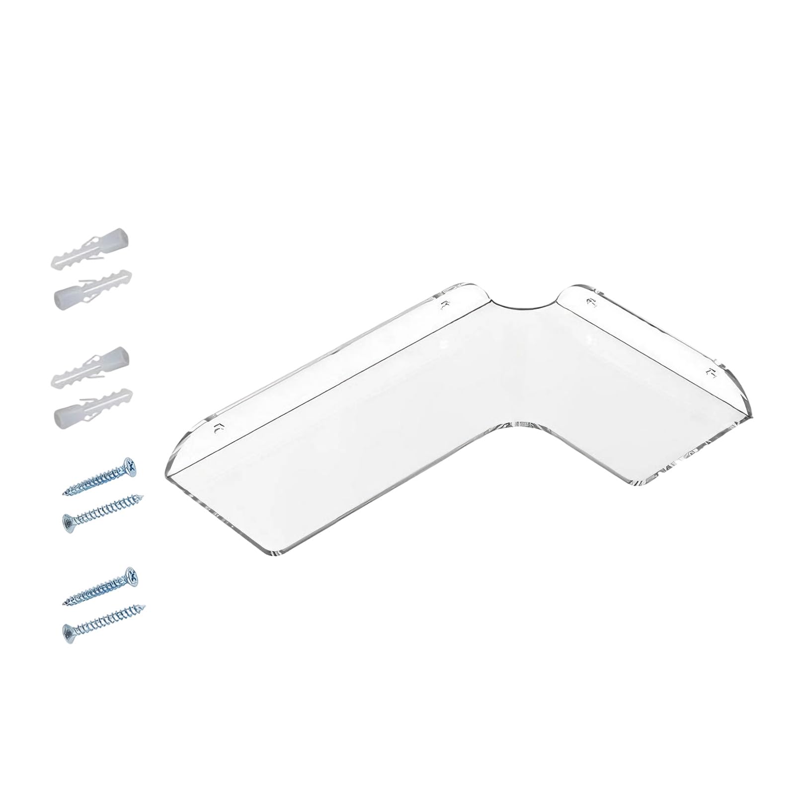LUCKGONI Space Saving Acrylic Corner Wall Shelf for Efficient Storage in Bathroom Kitchen and Living Room Area