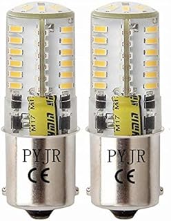 Ba15s LED Bulb 12V-18V AC/DC 3W 1156 Bulb Warm White 3000K 300 Lumens, 3014 SMD Single Contact Bayonet SBC Ba15s 1156 LED Replacement Car RV Trailer Camper Boat Yard Interior Light (2-Pack)