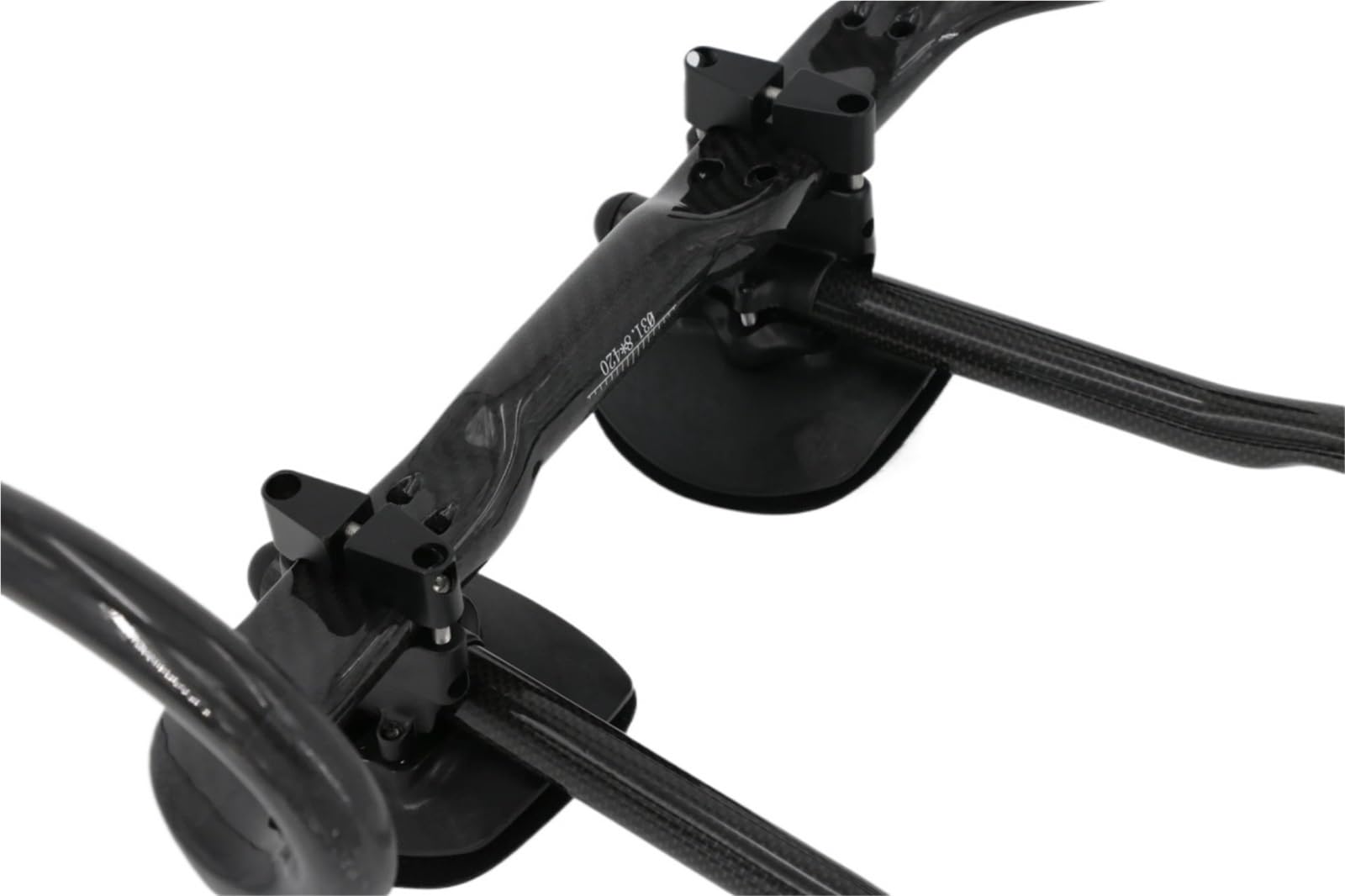 Speziell Geformter Carbon-Fahrradlenker Mit Klemme | 3K-Vollcarbon-Lenker for Straßen-(Matt finish)
