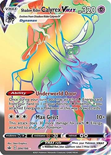 Shadow Rider Calyrex VMAX - 204/198 - Secret Rare - Espada y escudo - Reinado es