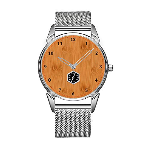 Mode herrenuhr Silber Edelstahl wasserdicht Uhr männer top Marke herrenuhr Uhr Bambus Toast holzmaserung Aussehen Armbanduhr